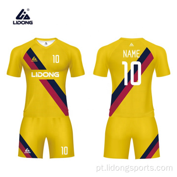 Jersey de futebol define o uniforme de futebol masculino personalizado